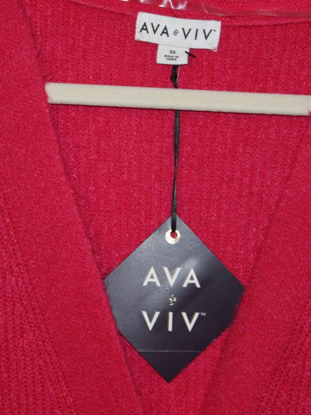 NWT AVA & VIV Bling button cardigan 3X(24/26W) Pretty/Nicely made - Picture 2 of 5